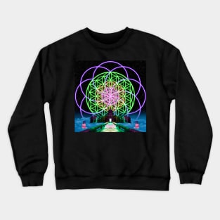 Sacred Geometry - Flower of Life - Road to Awe Remix Crewneck Sweatshirt